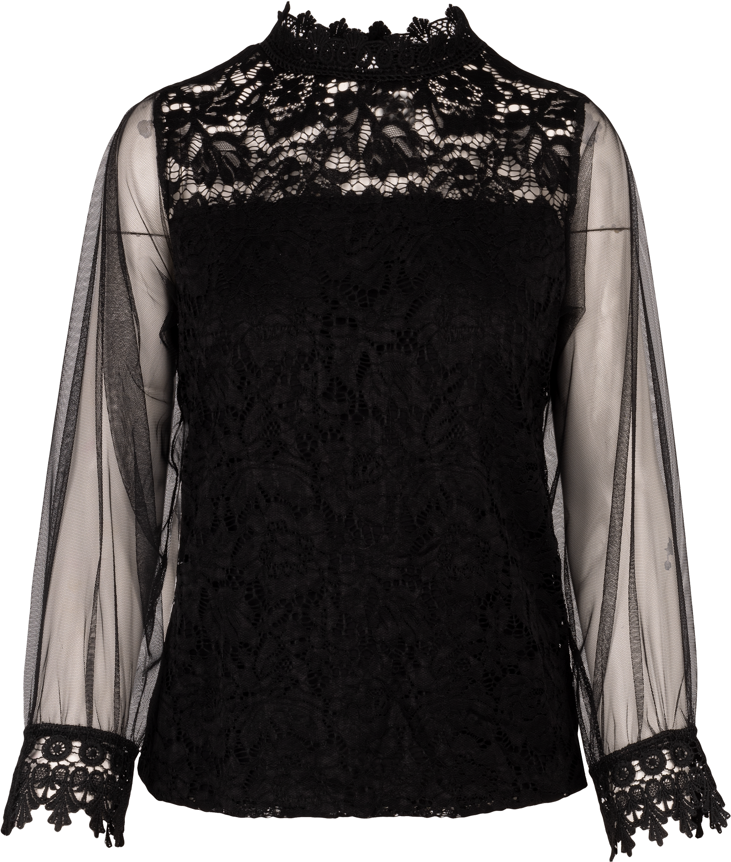 BLOUSE  M. ITALY "LACE" BLACK