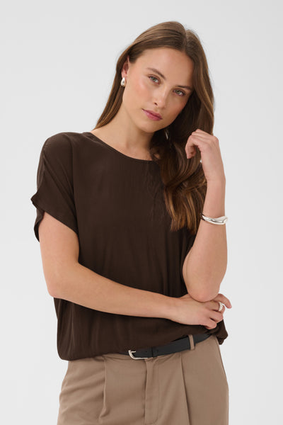 BLOUSE KAFFE "AMBER" COFFEE BEAN