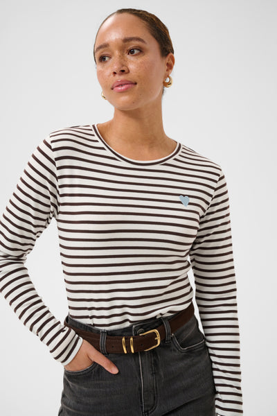CHANDAIL KAFFE "LIDDY"CHALK/BROWN