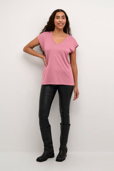 T-SHIRT KAFFE "LISE" MESA ROSE