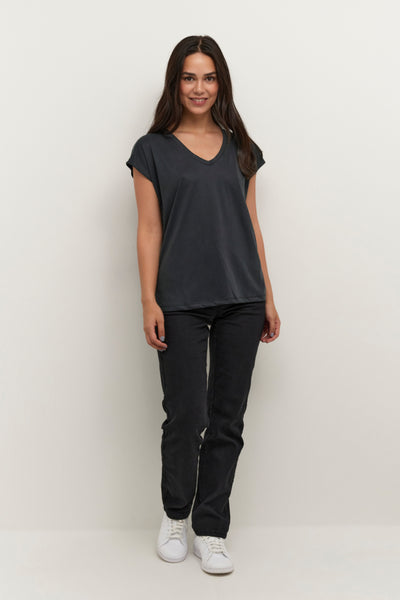 CHANDAIL KAFFE "LISE" WASHED BLACK