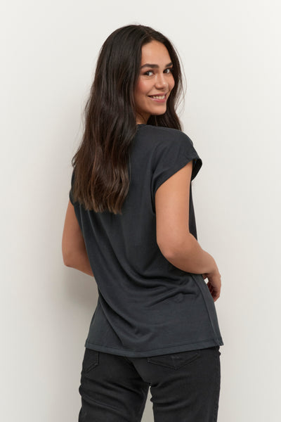 CHANDAIL KAFFE "LISE" WASHED BLACK