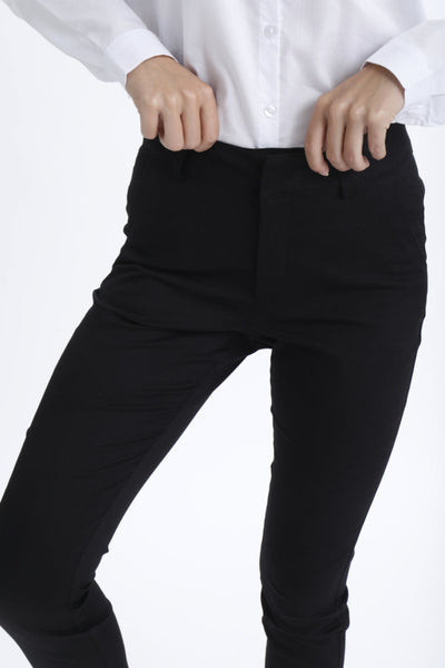 PANTALON KAFFE ''LEA CHINO'' BLACK DEEP