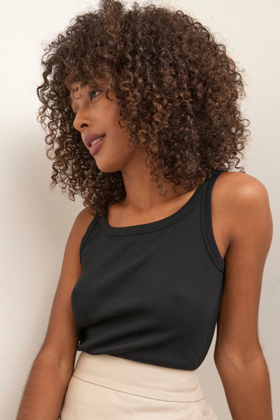 CAMISOLE KAFFE "CARNA TOP" BLACK DEEP