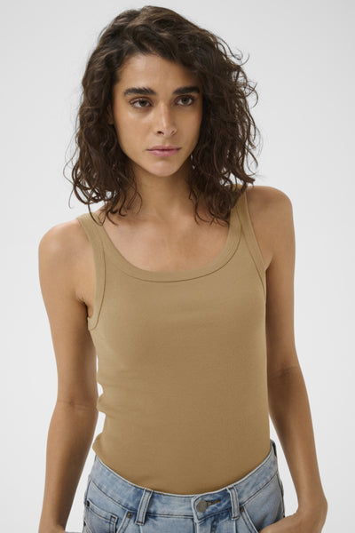 CAMISOLE KAFFE "CARNA TOP" PETRIFIED OAK
