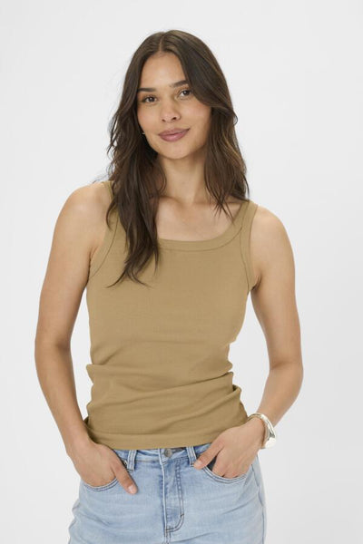 CAMISOLE KAFFE "CARNA TOP" PETRIFIED OAK