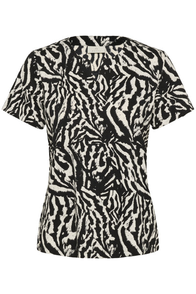 CHANDAIL KAFFE "BELLA" BLACK ANIMAL PRINT