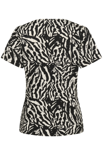 CHANDAIL KAFFE "BELLA" BLACK ANIMAL PRINT