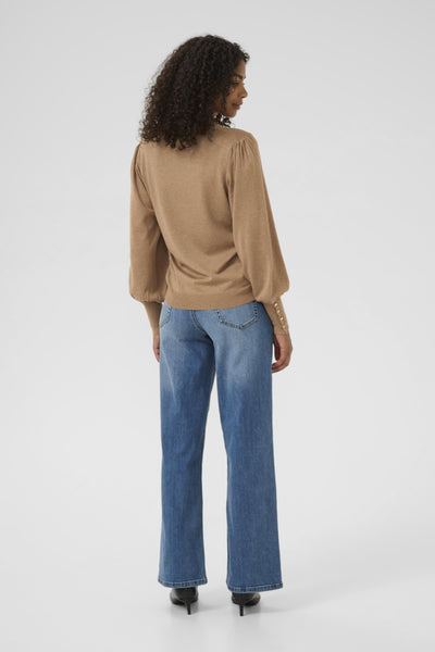 CHANDAIL KAFFE "LIZZA BUTTON" TOASTED COCONUT