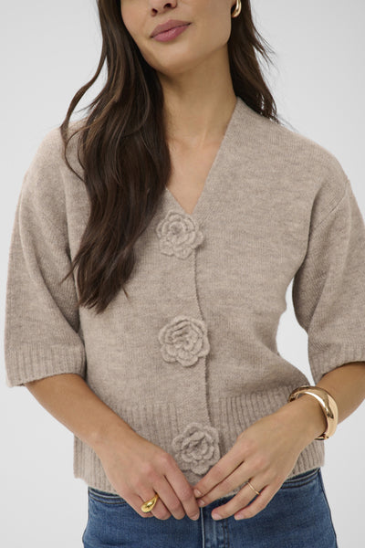 CARDIGAN KAFFE "ROSIE" FEATHER GREY MELANGE