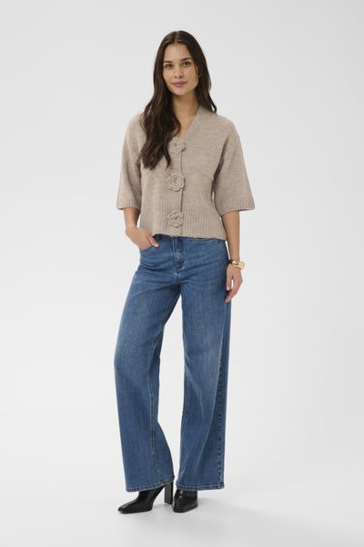CARDIGAN KAFFE "ROSIE" FEATHER GREY MELANGE