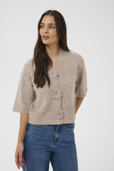 CARDIGAN KAFFE "ROSIE" FEATHER GREY MELANGE