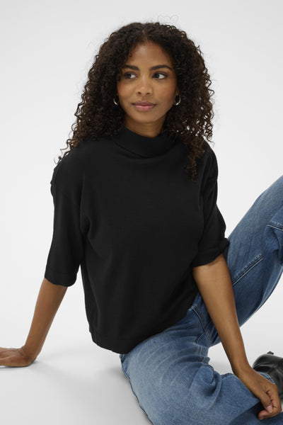 CHANDAIL KAFFE "LIZZA TURTLENECK" BLACK DEEP