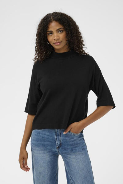 CHANDAIL KAFFE "LIZZA TURTLENECK" BLACK DEEP