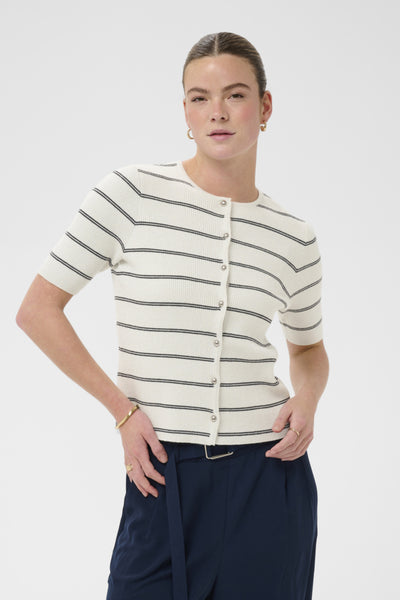 CARDIGAN KAFFE "MORITA" TURTLEDOVE/BLACK