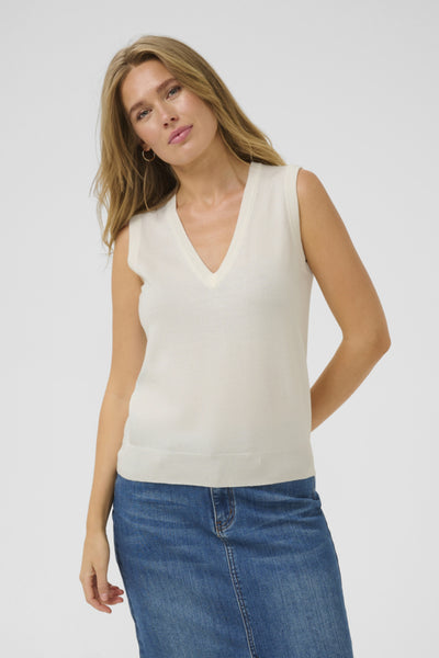 CAMISOLE KAFFE "LIZZA" CHALK