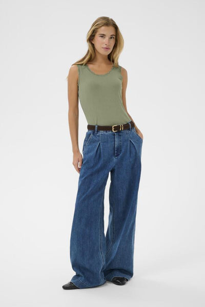 CAMISOLE KAFFE "OMI" SEA SPRAY