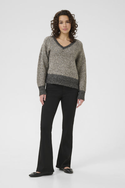 CHANDAIL TRICOT KAFFE "MELINDA" DARK GREY