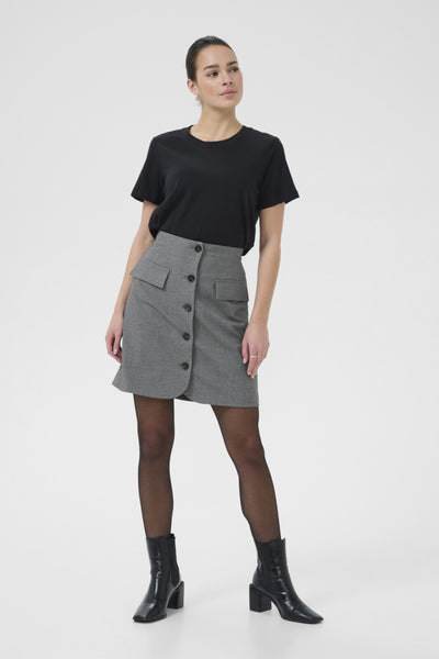 JUPE KAFFE "ELLIE" GREY MELANGE