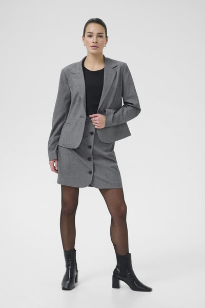 JUPE KAFFE "ELLIE" GREY MELANGE