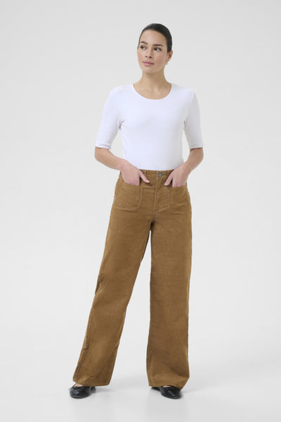 PANTALON CORDUROY KAFFE "MOLLY" TOASTED COCONUT