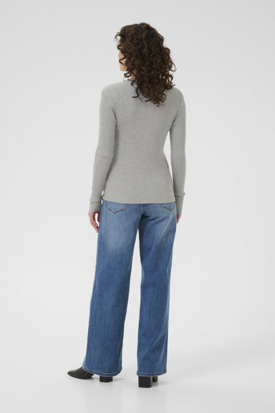 CHANDAIL KAFFE "OMI" GREY MELANGE