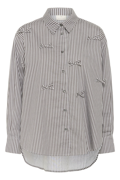 CHEMISE KAFFE "MARIANNE" WHITE & GREY STRIPE