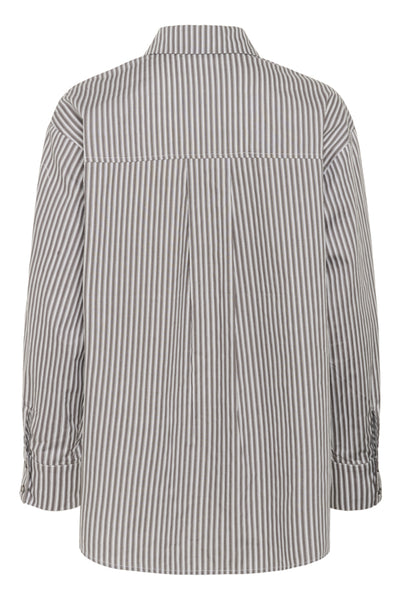 CHEMISE KAFFE "MARIANNE" WHITE & GREY STRIPE