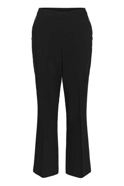 PANTALON KAFFE "HELLA FLARED" BLACK DEEP
