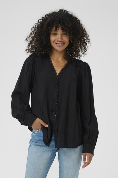 BLOUSE KAFFE "MIRABEL" BLACK