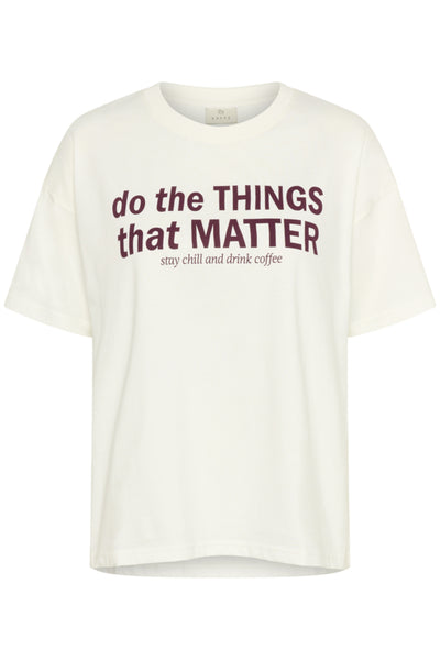 T-SHIRT KAFFE "ELLY" CHALK