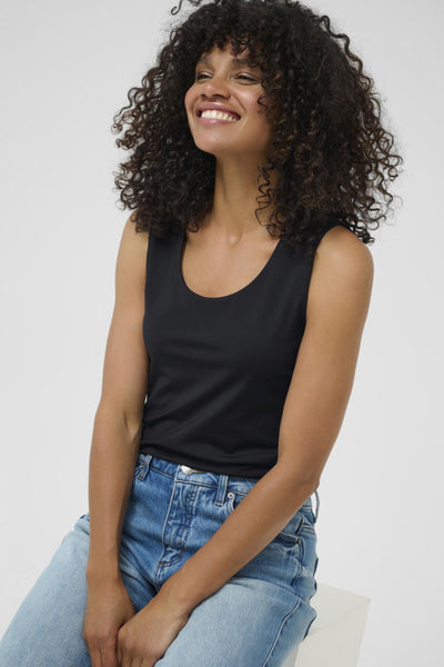 CAMISOLE KAFFE "ARINA TOP" BLACK DEEP