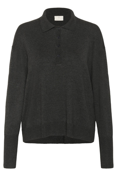 CHANDAIL KAFFE "LIZZA POLO" DARK GREY