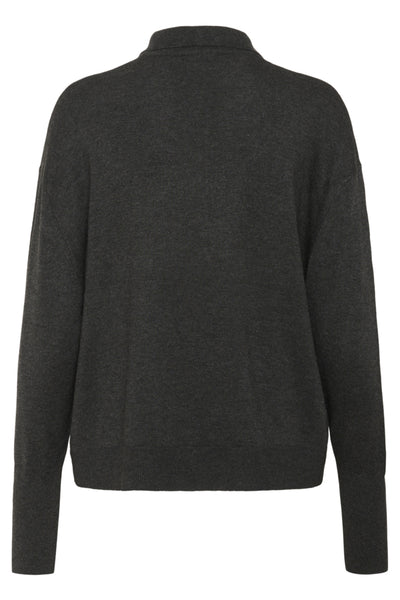 CHANDAIL KAFFE "LIZZA POLO" DARK GREY