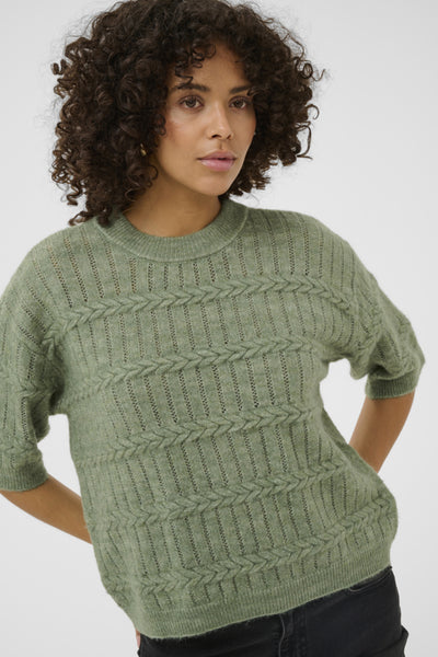 CHANDAIL KAFFE "MONIA PULLOVER" SEA SPRAY MELANGE