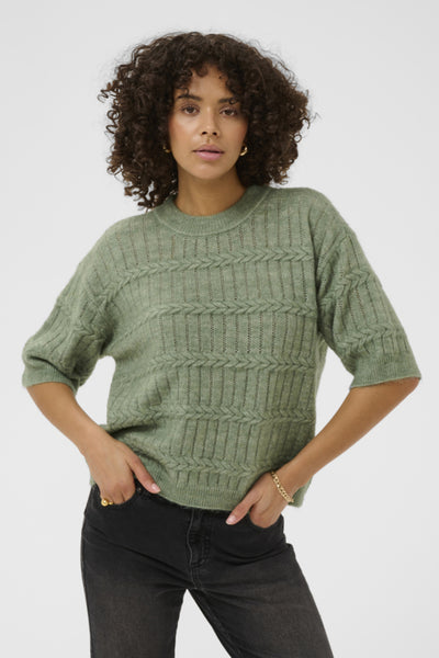 CHANDAIL KAFFE "MONIA PULLOVER" SEA SPRAY MELANGE