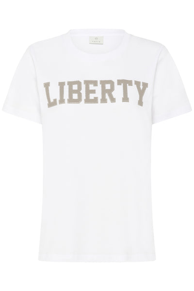T-SHIRT KAFFE "JEAN" OPTICAL WHITE