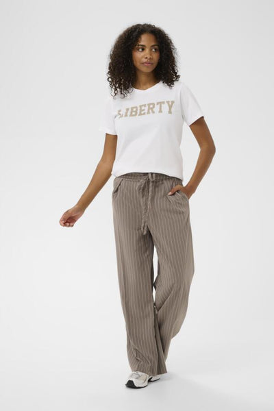 T-SHIRT KAFFE "JEAN" OPTICAL WHITE