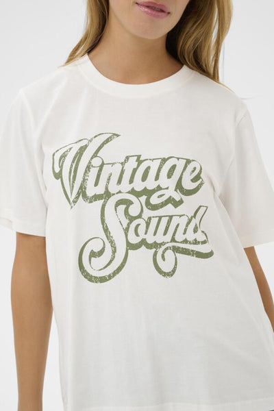 T-SHIRT KAFFE "HELLA" CHALK
