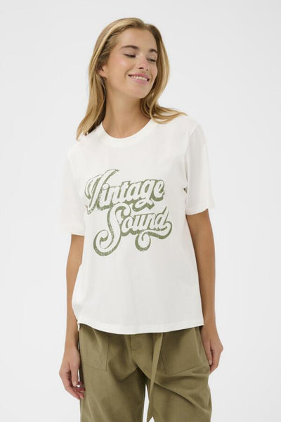 T-SHIRT KAFFE "HELLA" CHALK