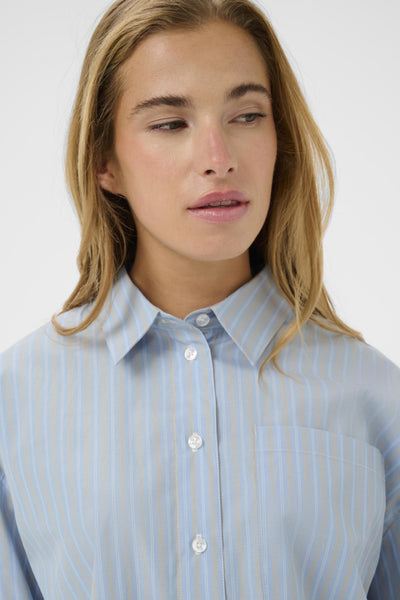 CHEMISE KAFFE "LEVIA" POWDER BLUE