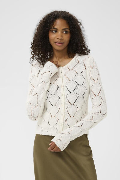 CARDIGAN KAFFE "LORINIA" CHALK