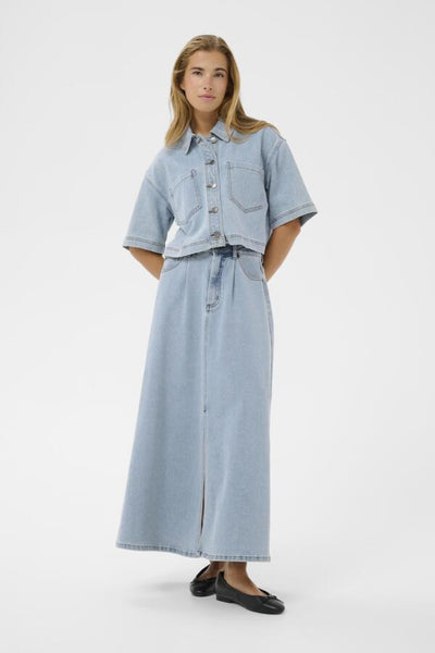 JUPE KAFFE "MINNA" LIGHT BLUE WASHE