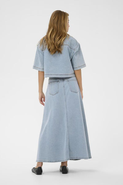 JUPE KAFFE "MINNA" LIGHT BLUE WASHE