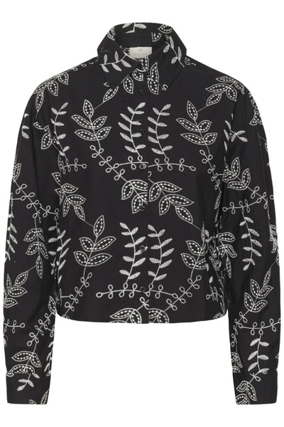 CHEMISE KAFFE "ELORA" BLACK & CHALK