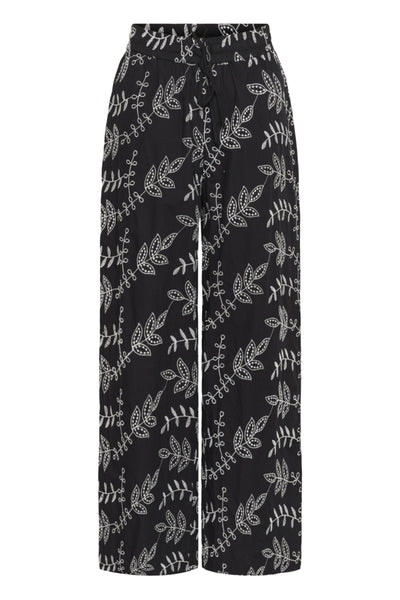 PANTALON KAFFE "ELORA" BLACK & CHALK