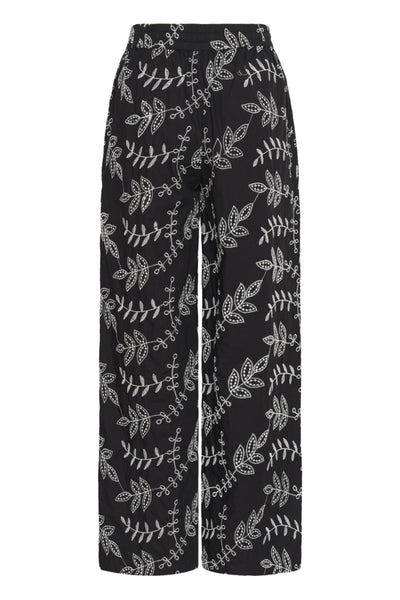 PANTALON KAFFE "ELORA" BLACK & CHALK