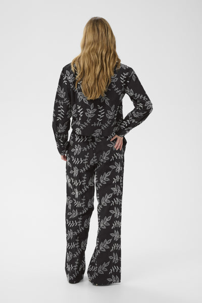 PANTALON KAFFE "ELORA" BLACK & CHALK