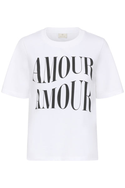 T-SHIRT KAFFE "CHERIE" OPTICAL WHITE