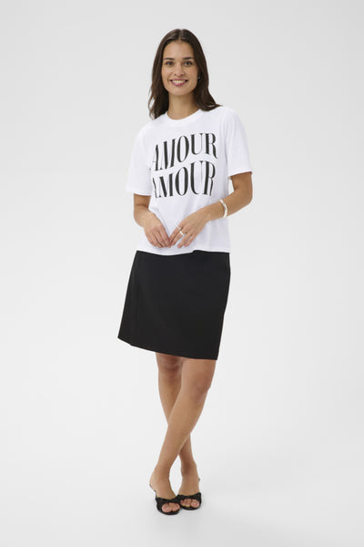 T-SHIRT KAFFE "CHERIE" OPTICAL WHITE